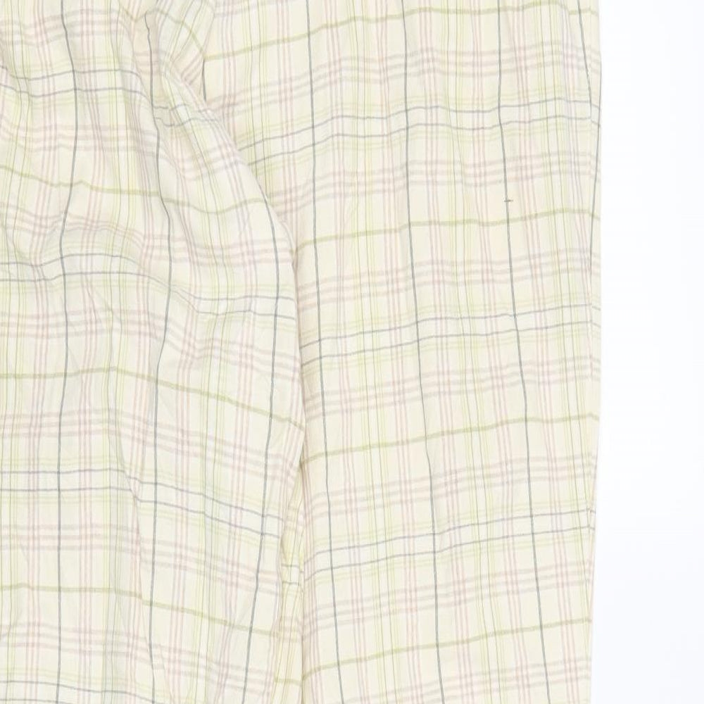 EB Company Womens Beige Check Trousers Size 14 L28 in