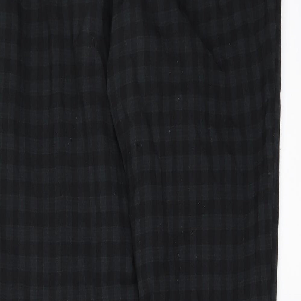 New Look Womens Green Check Trousers Size 8 L29 in