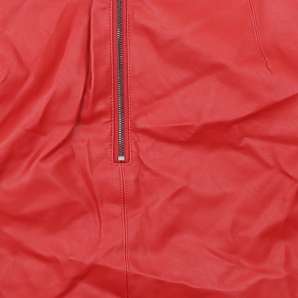 Oasis Womens Red A-Line Skirt Size 10