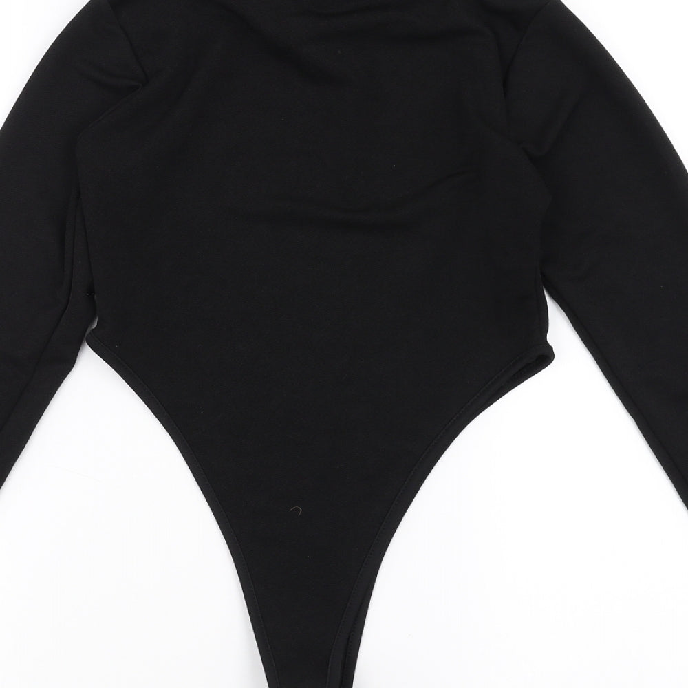 Preworn Womens Black Bodysuit One-Piece Size 10