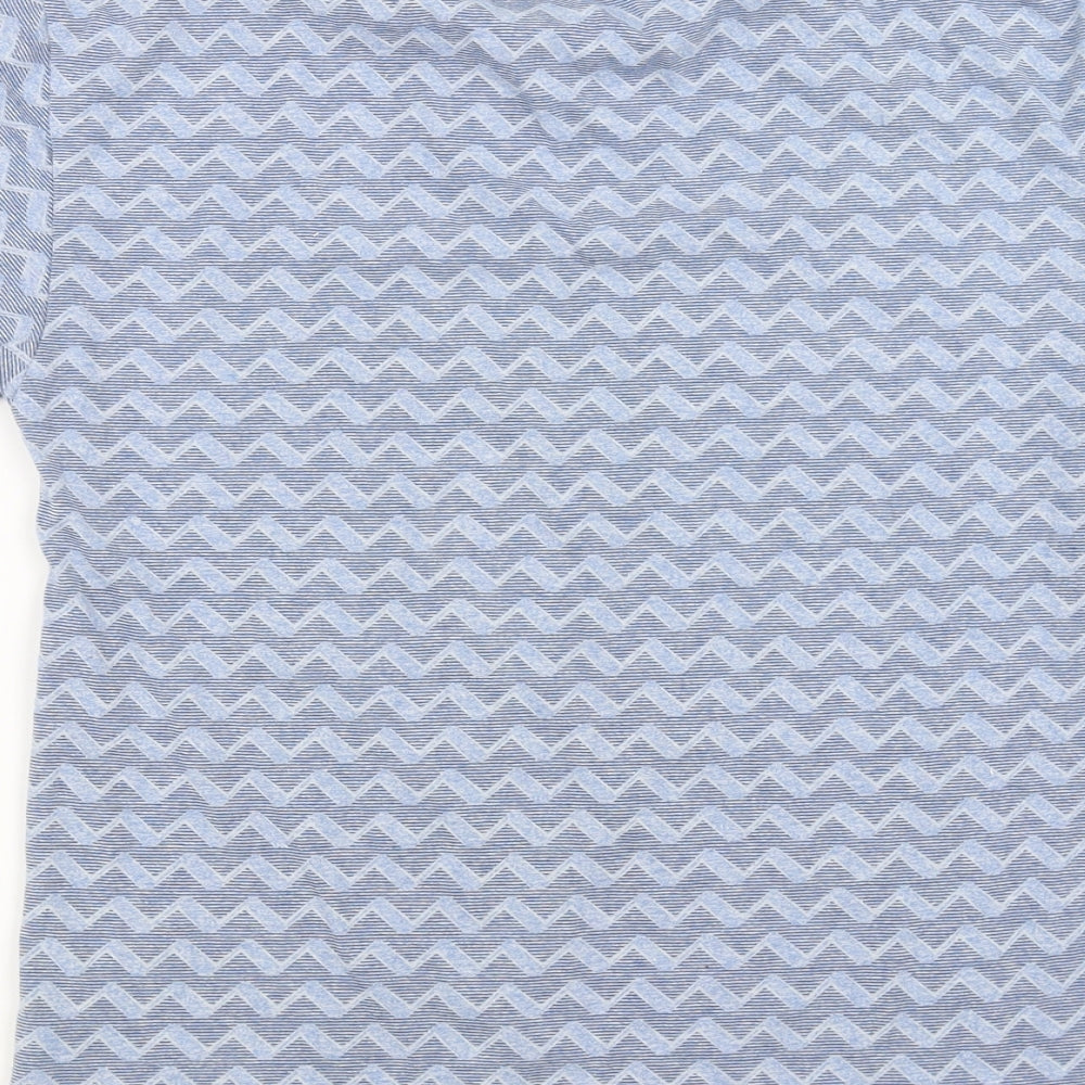 NEXT Womens Blue Geometric Basic T-Shirt Size XS