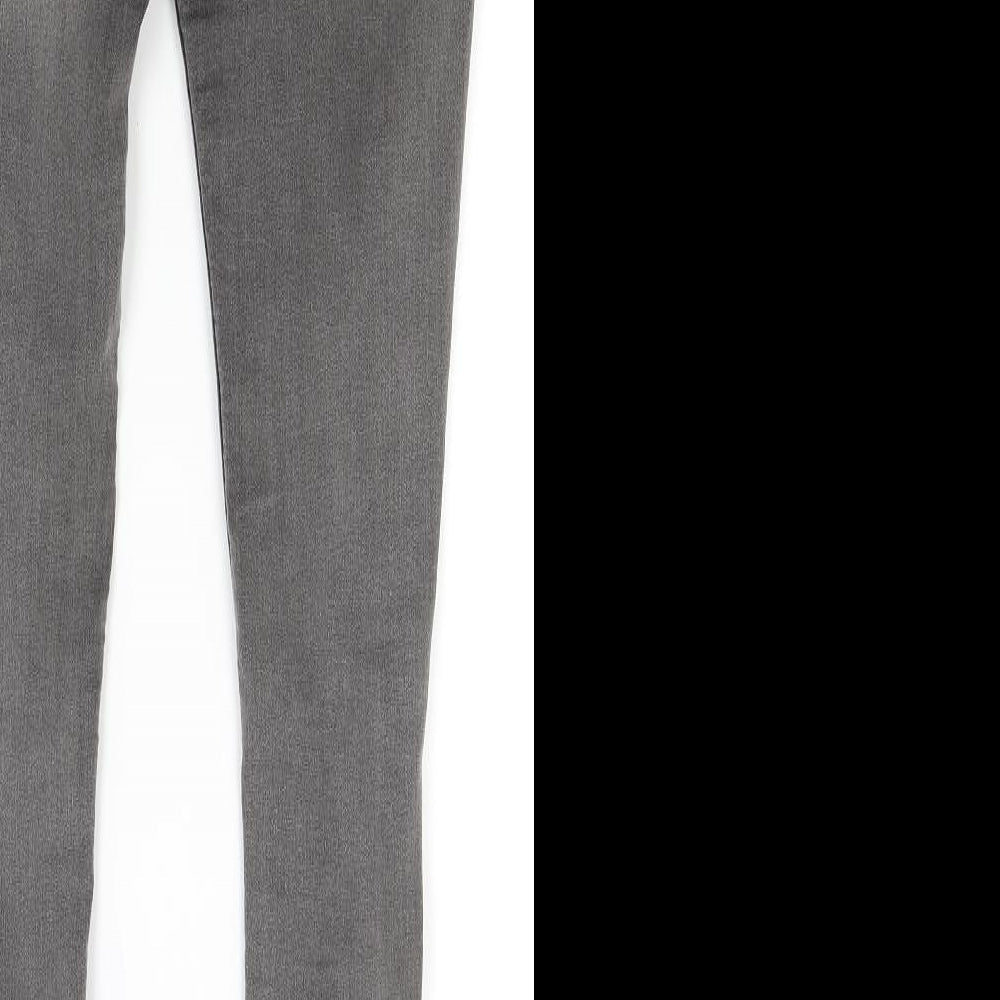 H&M Womens Grey Denim Skinny Jeans Size 8 L27 in