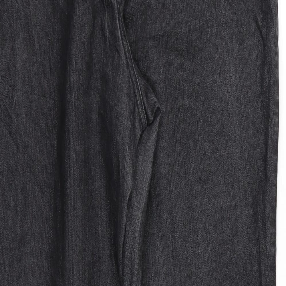 Walbusch Womens Black Trousers Size 30 in L25 in - Stretch waistband