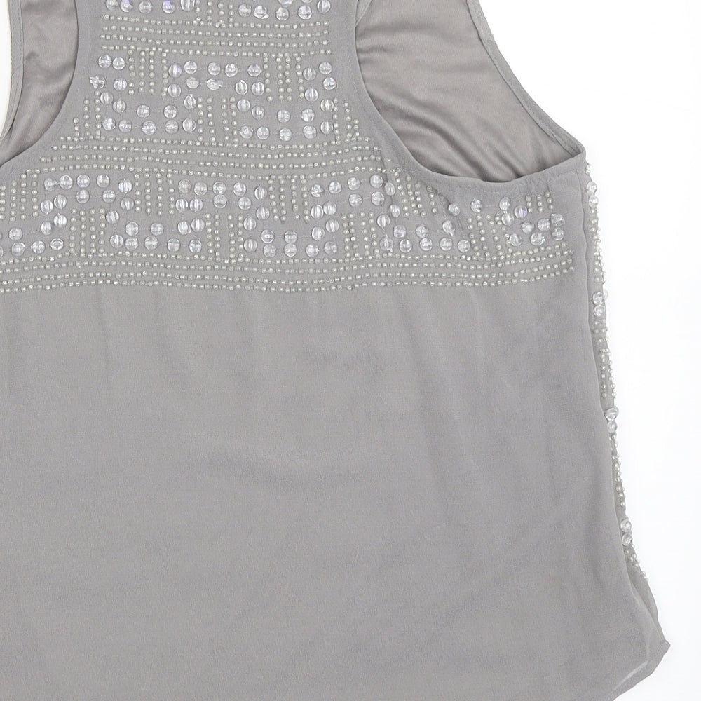 Atmosphere Womens Grey Basic Blouse Size 12