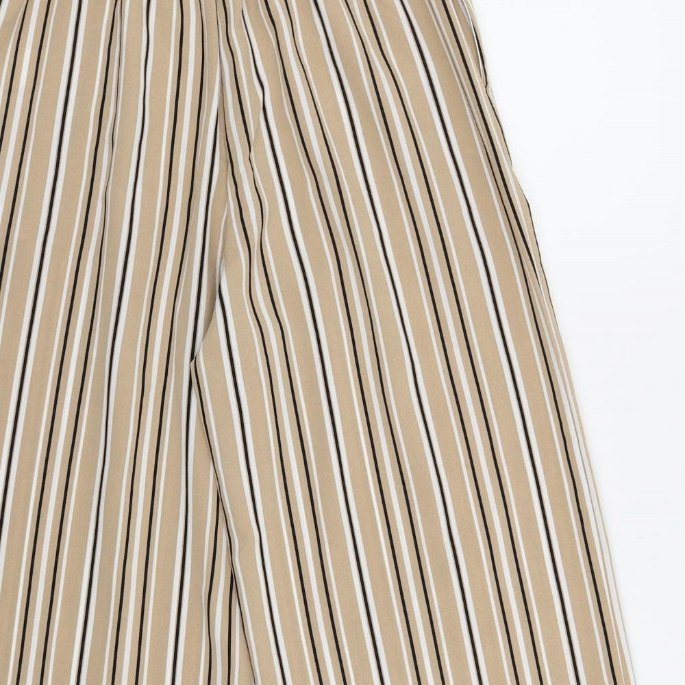 New Look Girls Beige Striped Jegging Trousers Size 13 Years