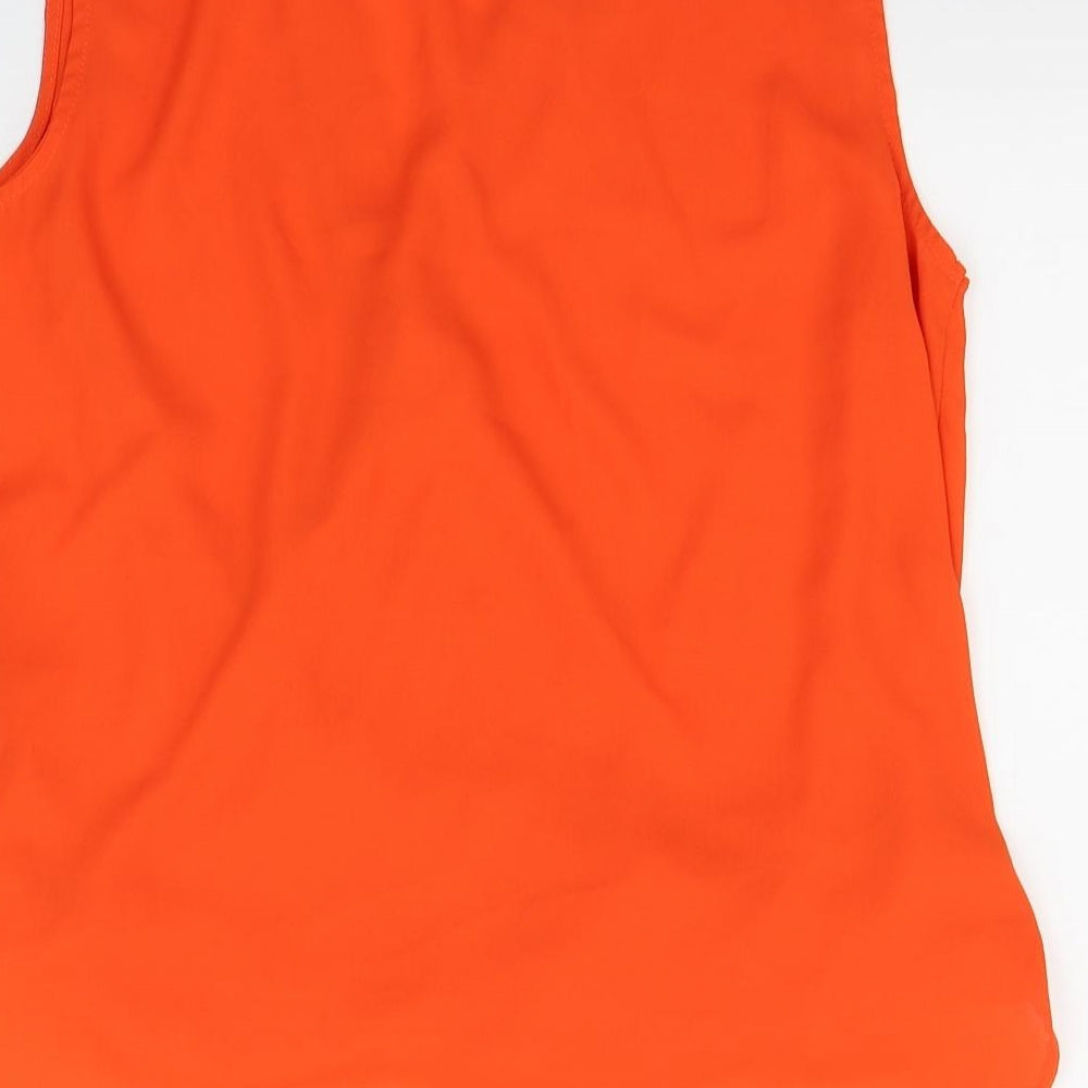George Womens Orange Basic T-Shirt Size 10