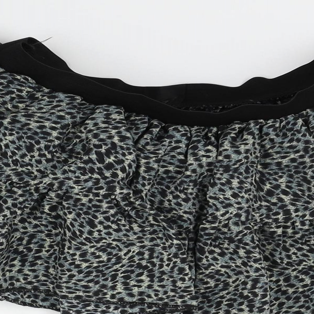 Crazy chick Girls Grey Animal Print Flare Skirt One Size