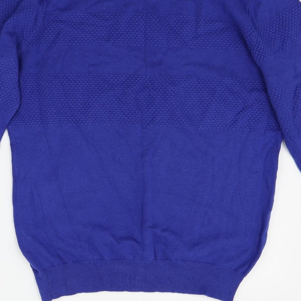 John Partidge Mens Blue Henley Jumper Size M