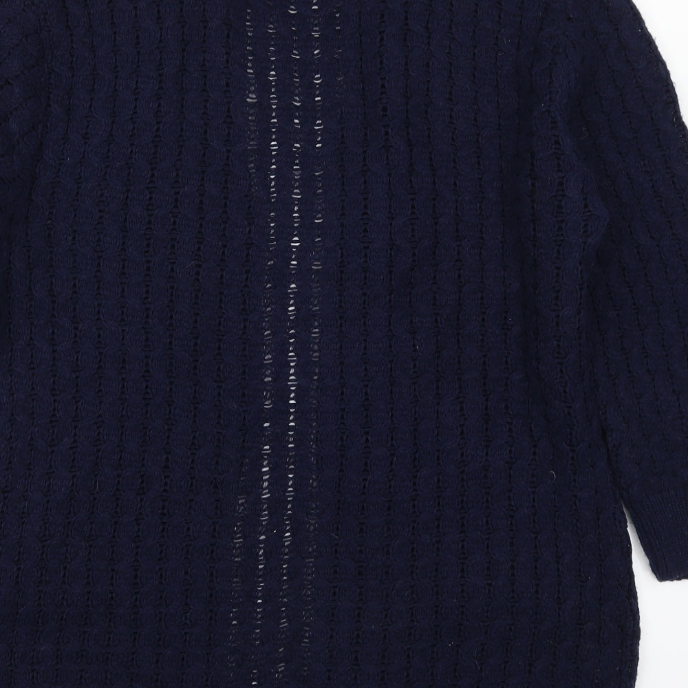 Glimpse Womens Blue Cardigan Jumper Size L