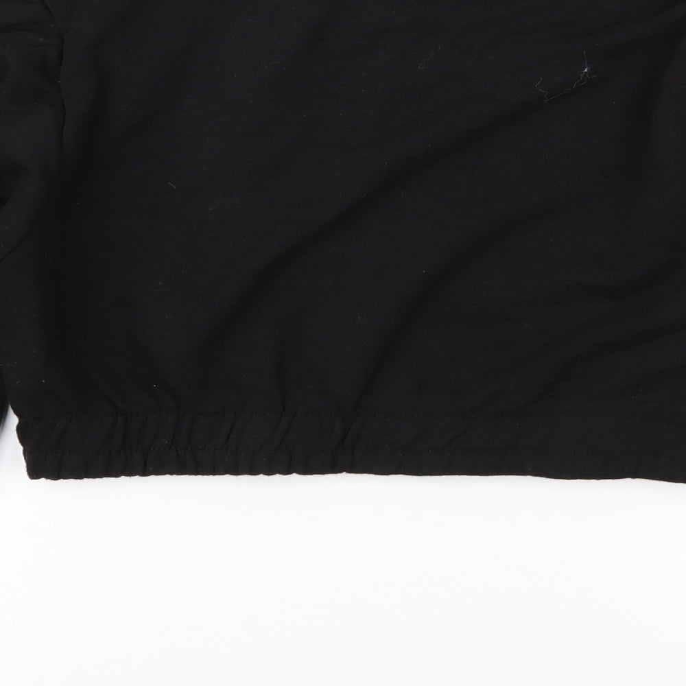 Preworn Womens Black Pullover Sweatshirt Size 8 - Cropped