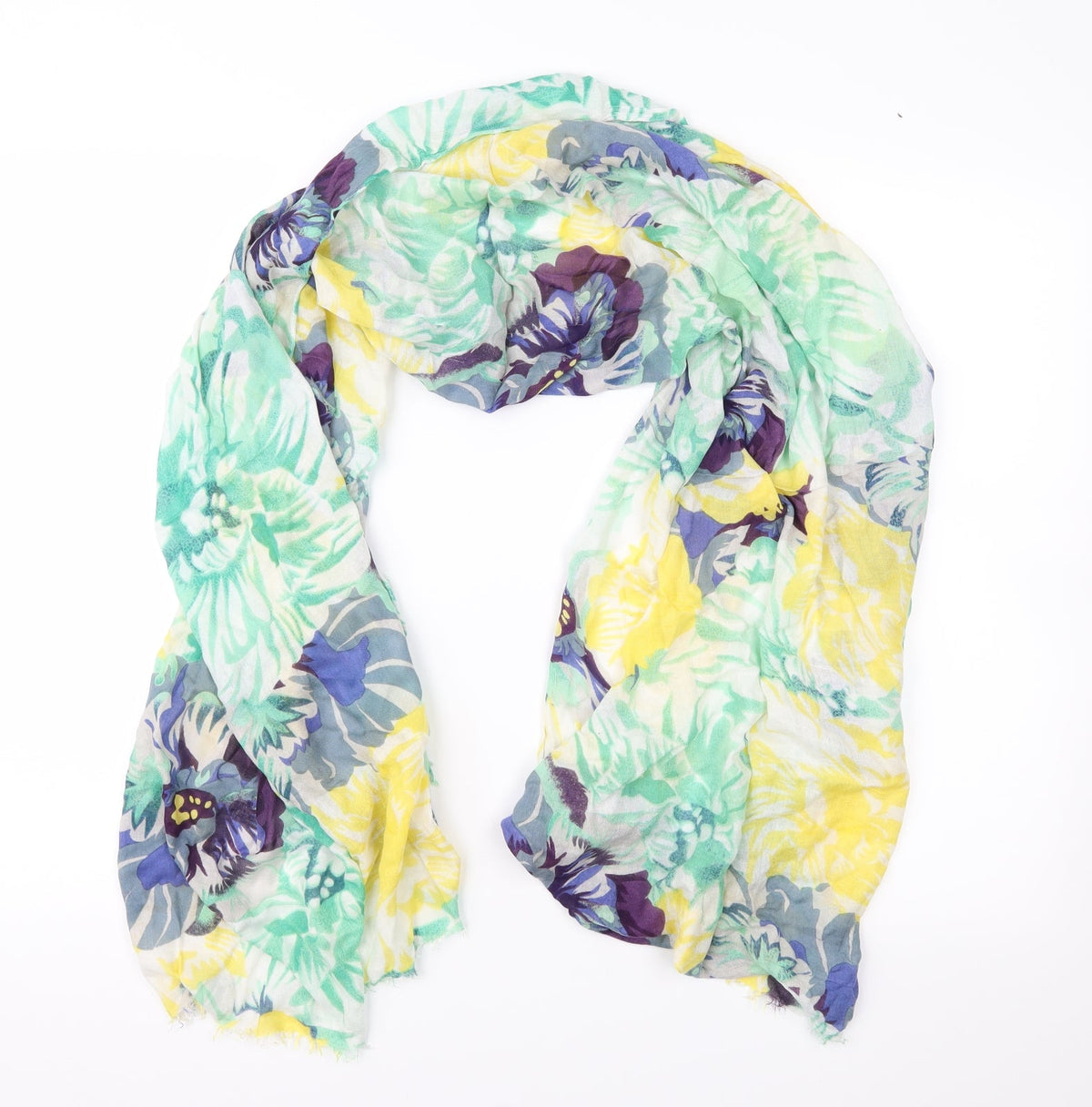 Preworn Womens Multicoloured Floral Shawl/Wrap