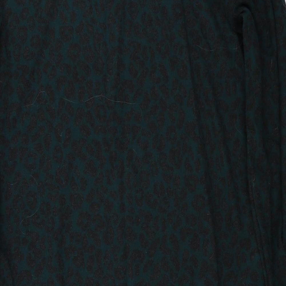 NEXT Womens Green Animal Print Pullover Jumper Size 12