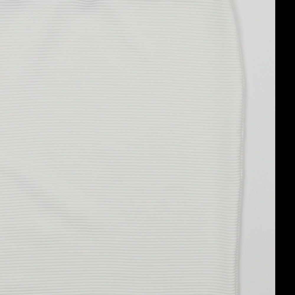 Preworn Womens White A-Line Skirt Size 12