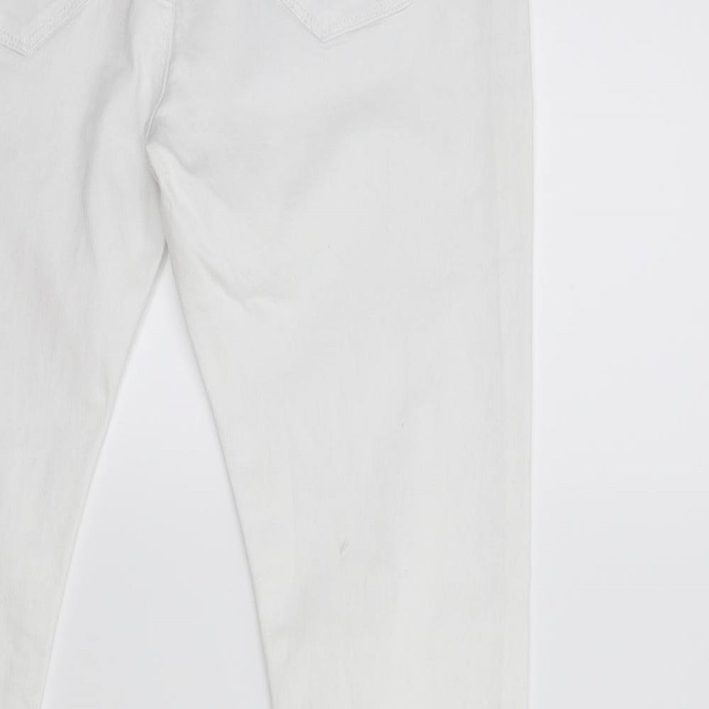 Denim & Co. Womens White Denim Skinny Jeans Size 12 L28 in