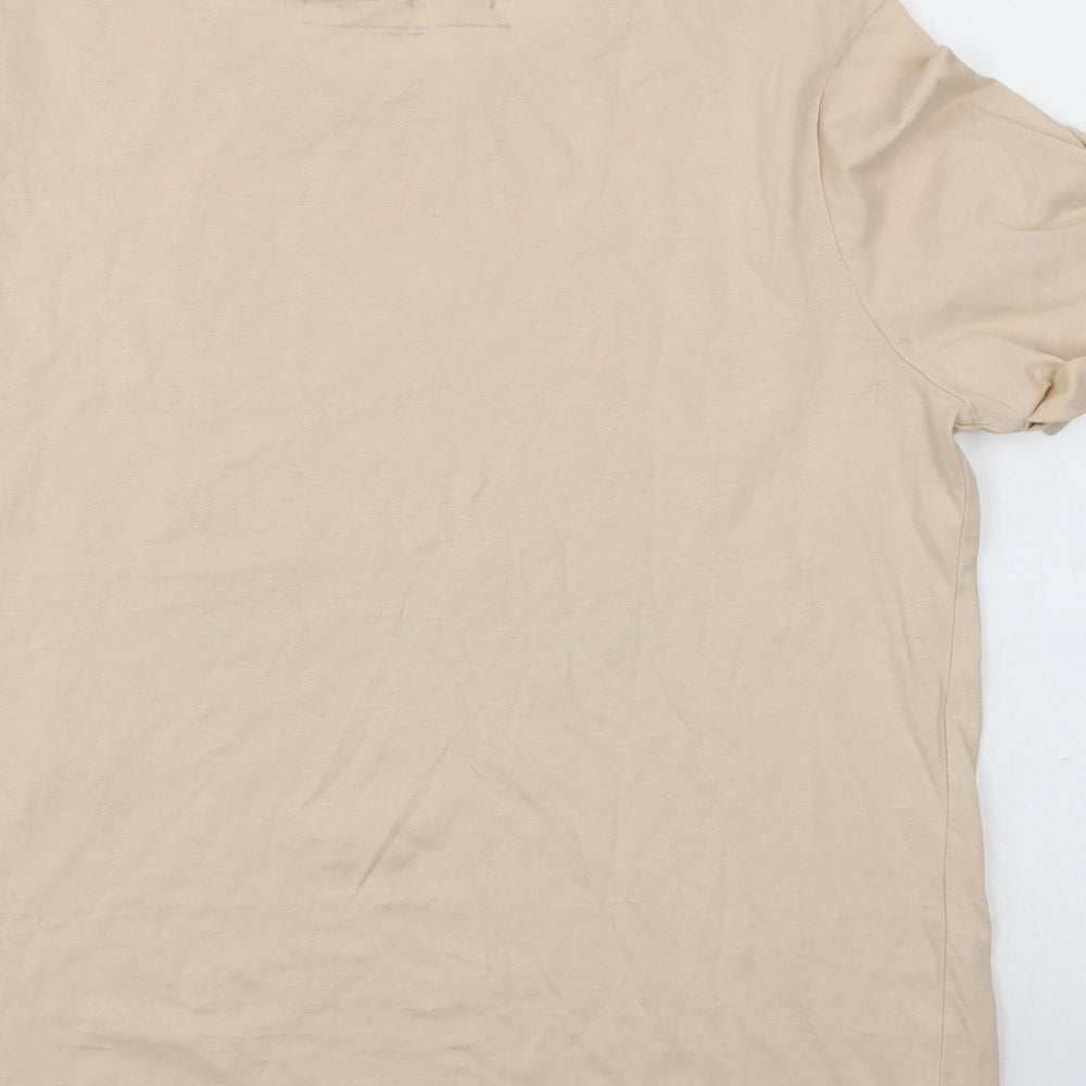Divided Womens Ivory Basic T-Shirt Size S