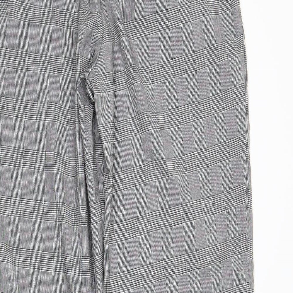 sinsay Womens Grey Plaid Dress Pants Trousers Size XL L27 in