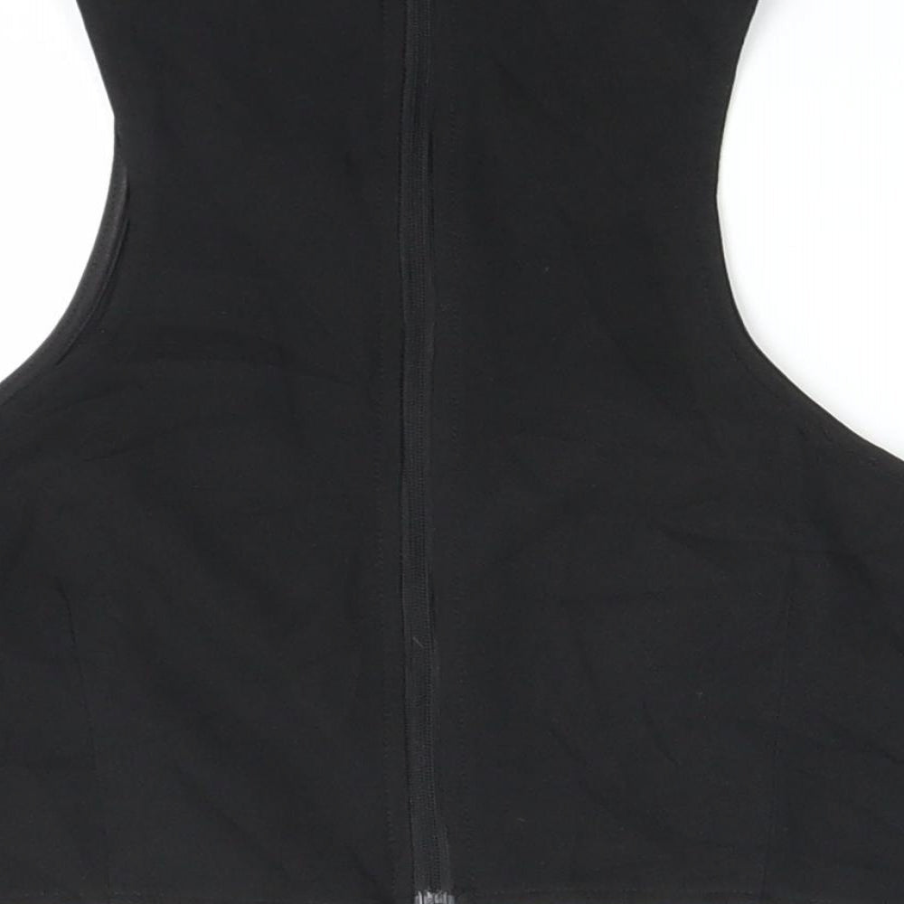 Missguided Womens Black Cropped Blouse Size 12