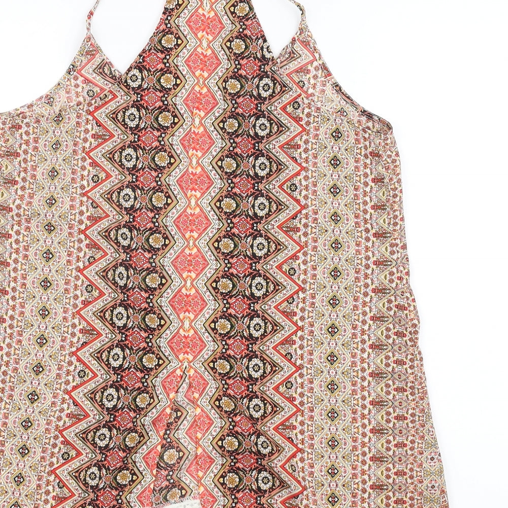 Japna Womens Brown Basic Blouse Size L