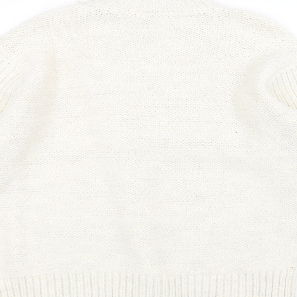 Marks & Spencer Womens White Knit Pullover Jumper Size M