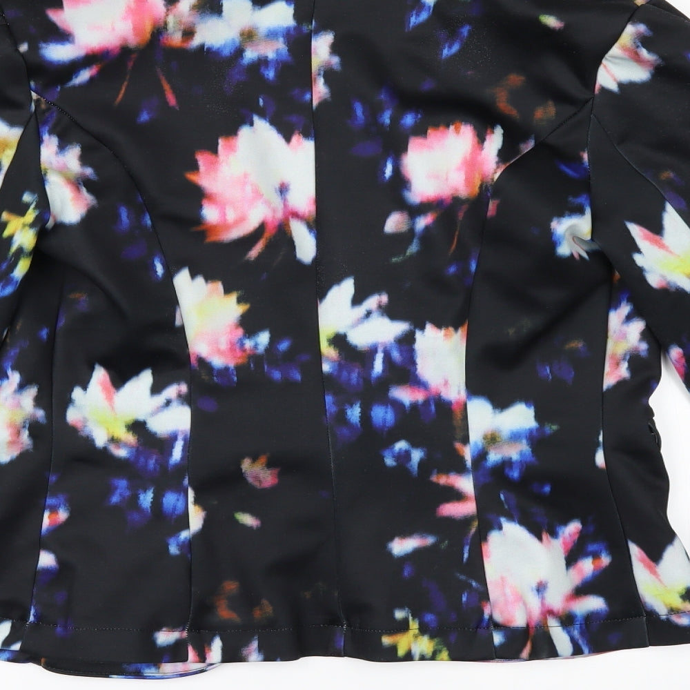 Paper Dolls Womens Black Floral Jacket Size 8
