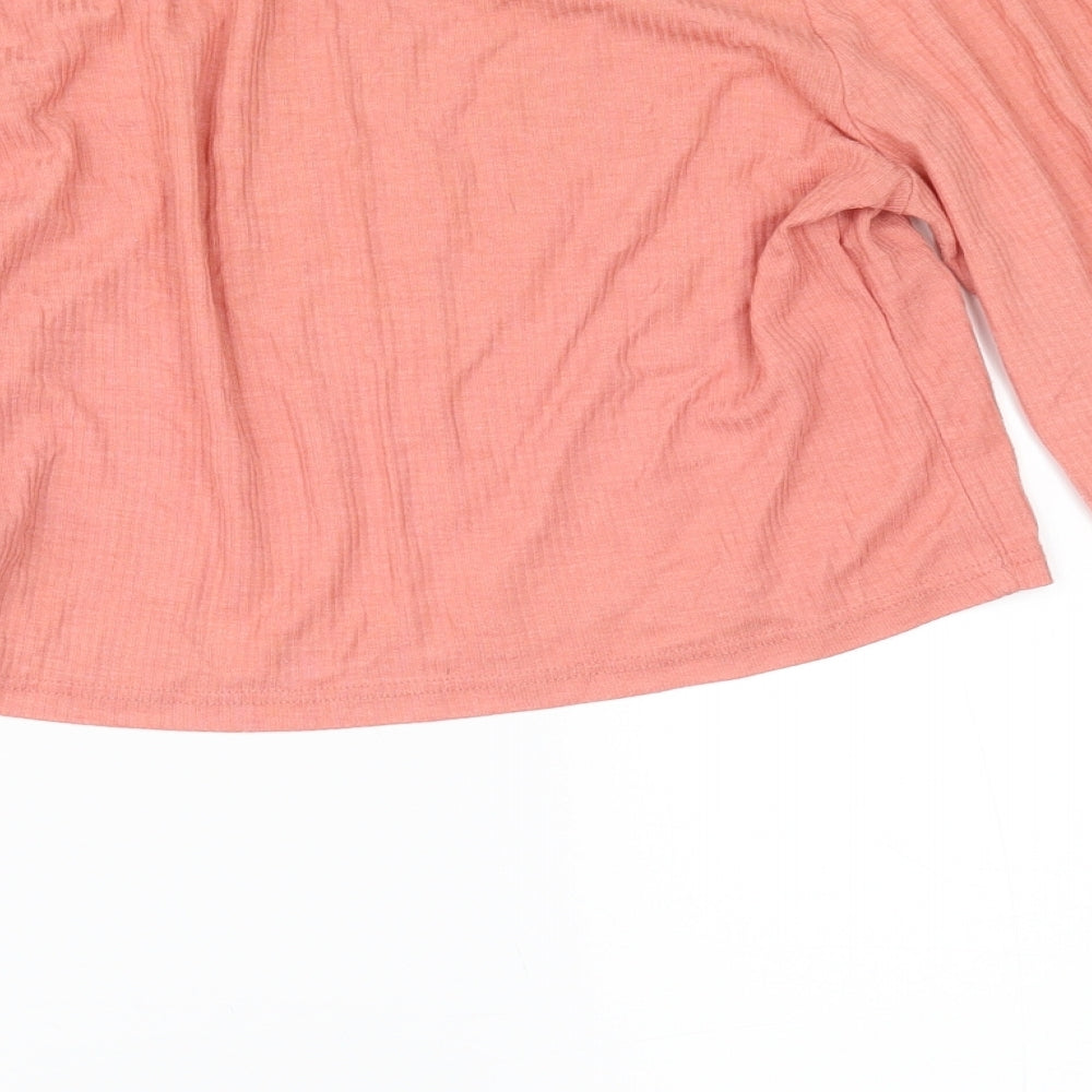 Topshop Womens Orange Basic T-Shirt Size 12