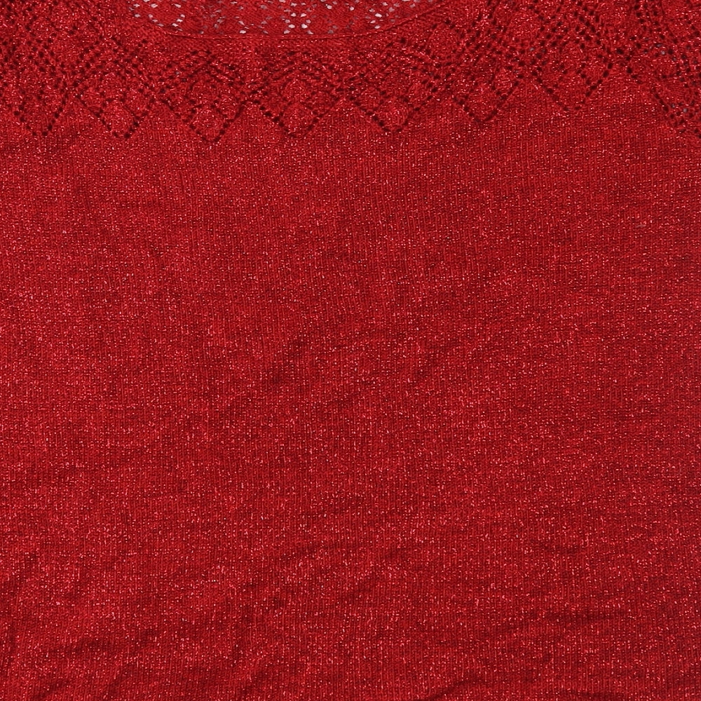 Berkertex Womens Red Knit Pullover Jumper Size 14