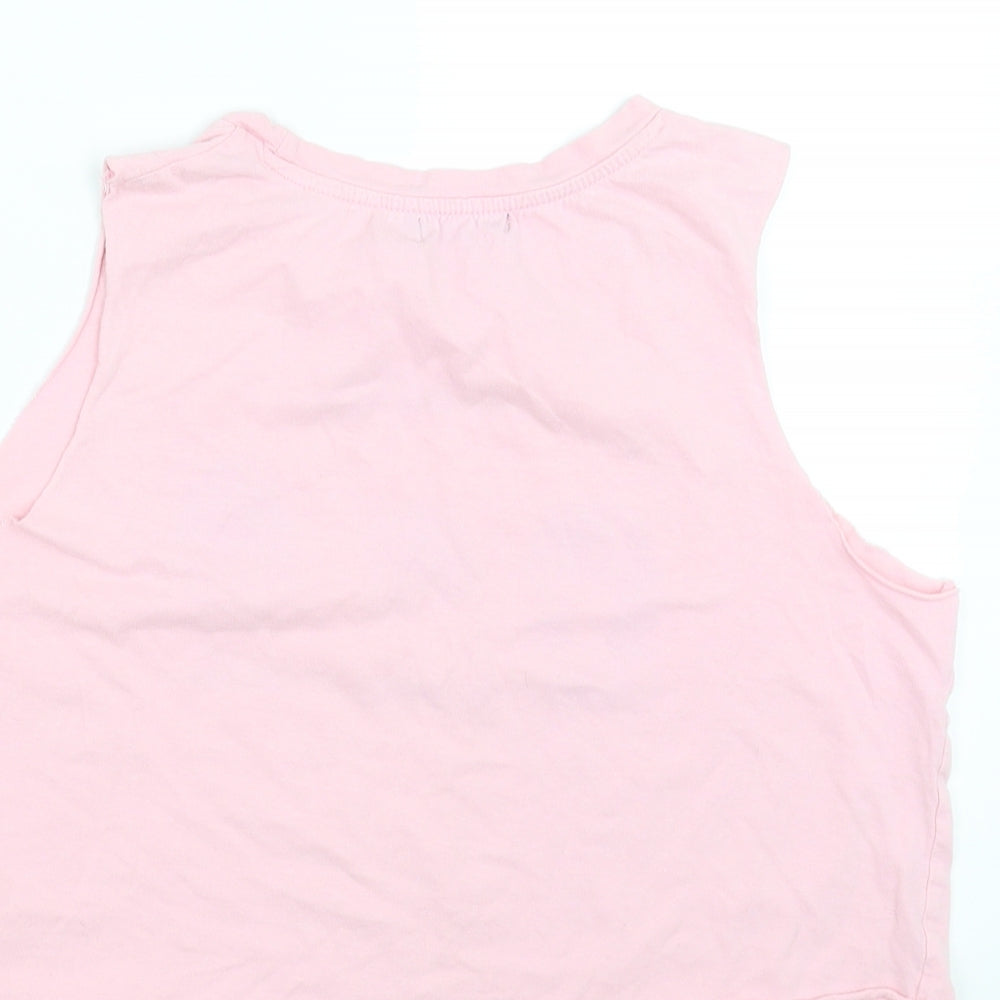 Berska Womens Pink Cropped T-Shirt Size M - cat