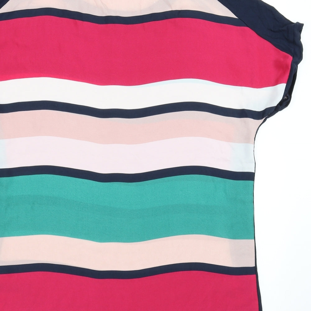 Soon Womens Multicoloured Striped Basic Blouse Size 10