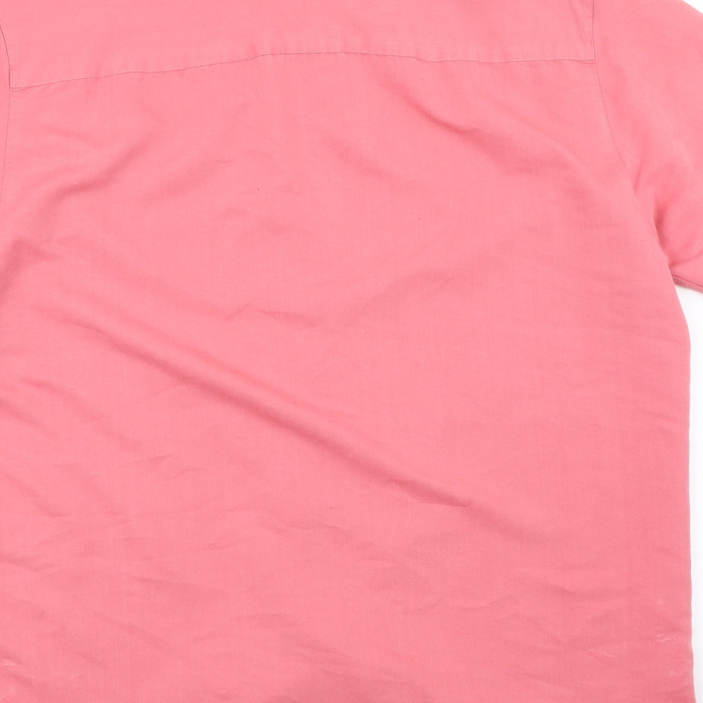 Fraser Mens Pink Button-Up Size M