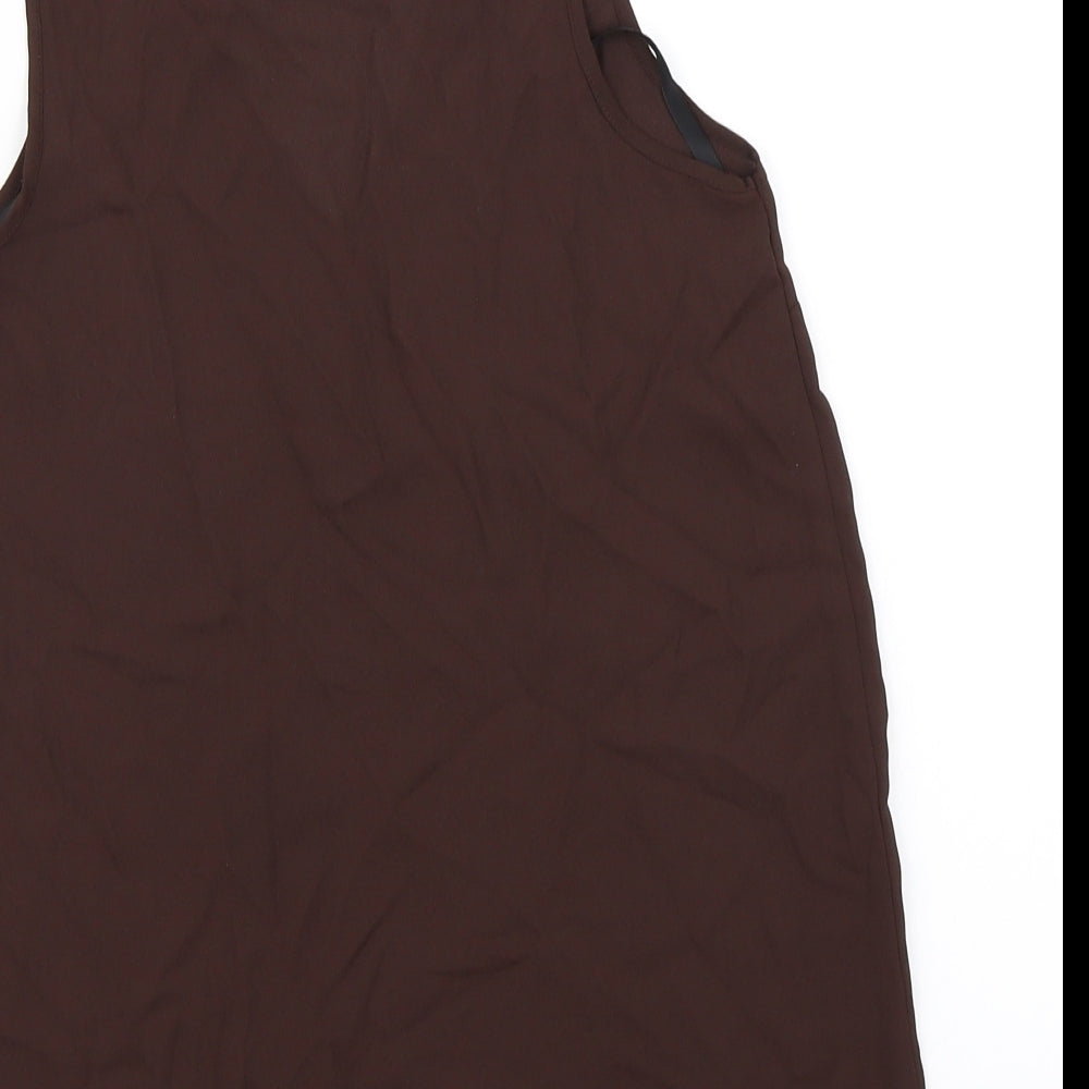 Dorothy Perkins Womens Brown Basic Blouse Size 6