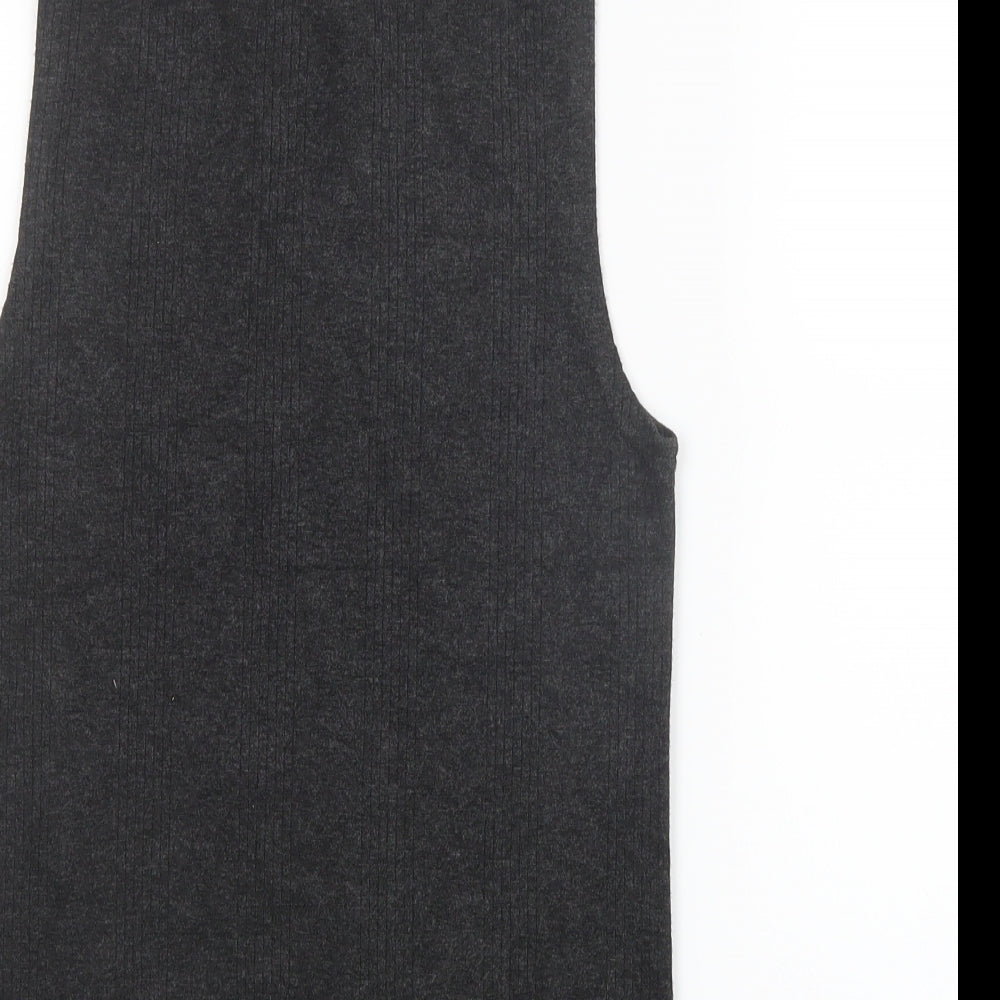 New Look Womens Grey Basic T-Shirt Size 10