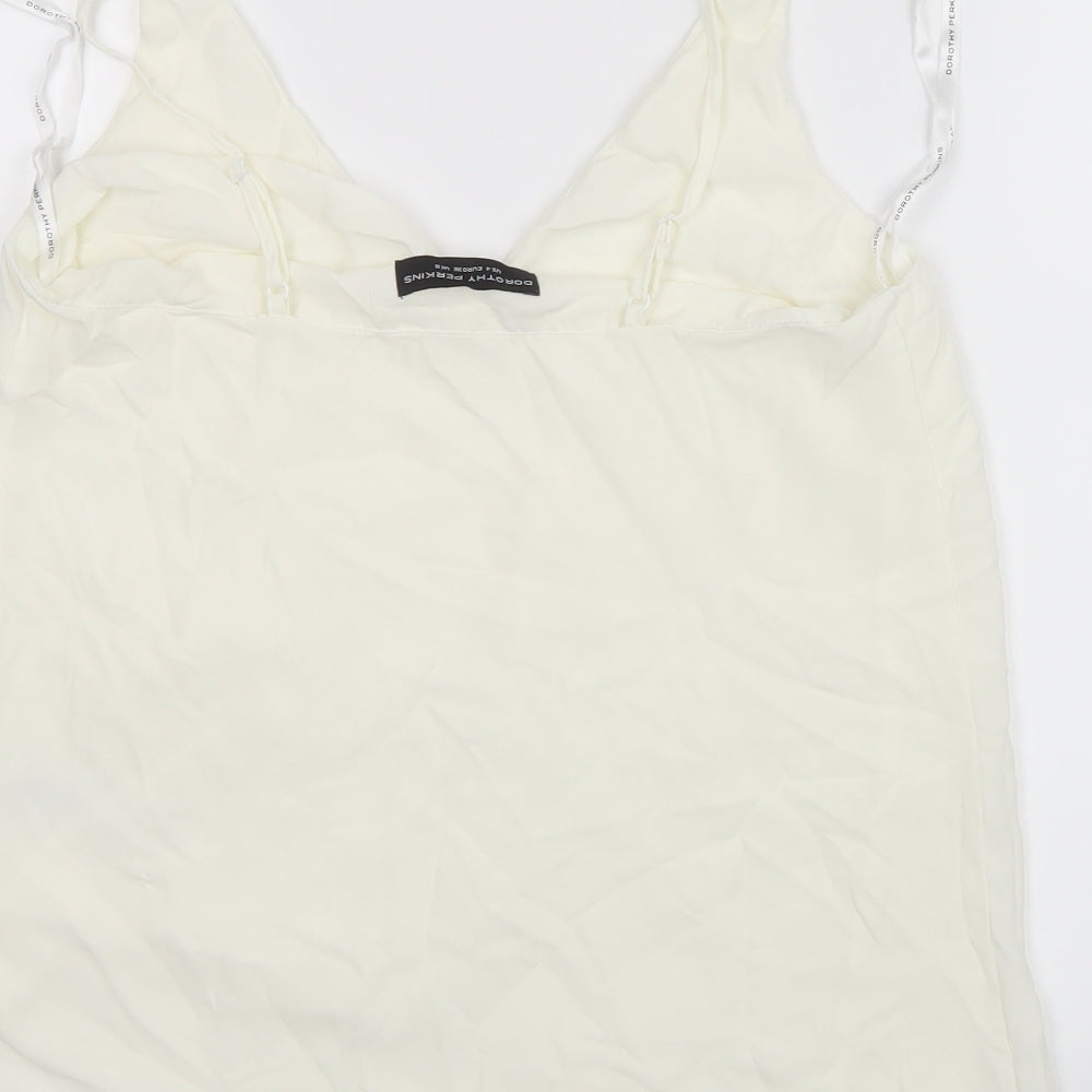Dorothy Perkins Womens White Basic Blouse Size 8