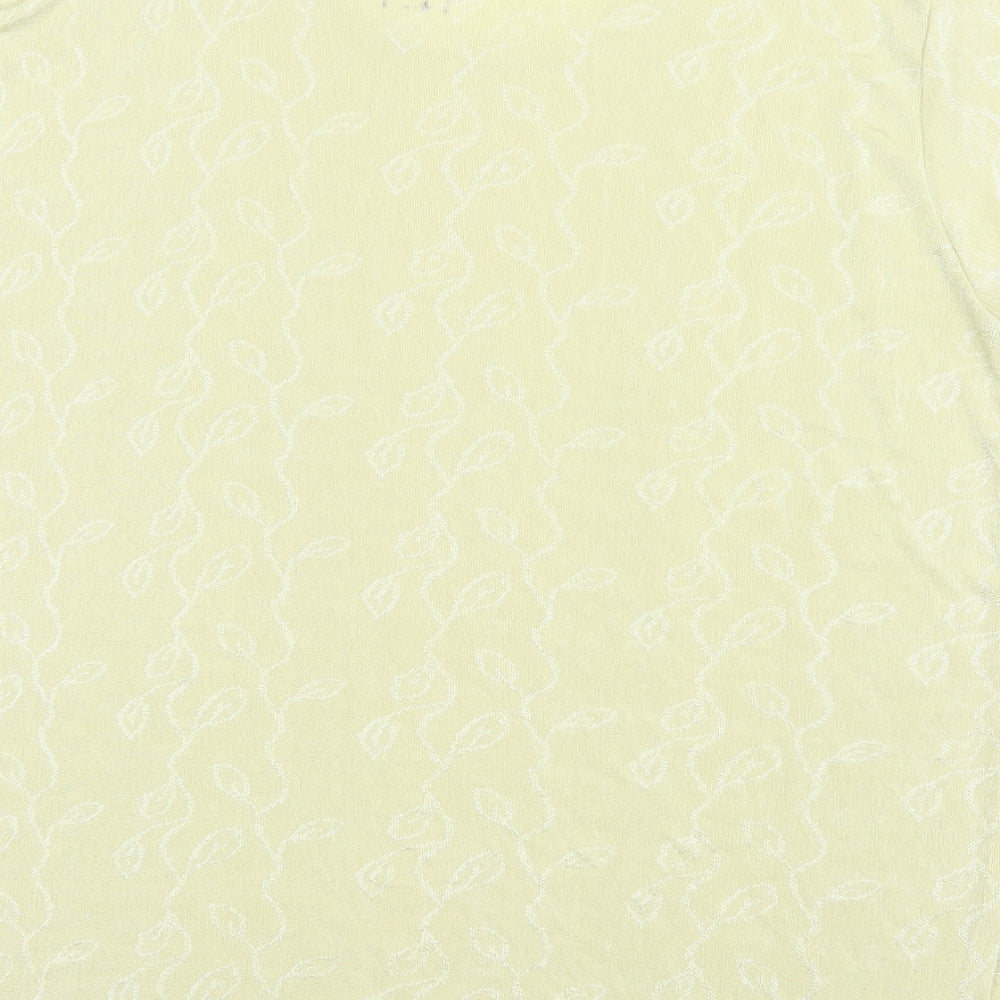 Gazelle Womens Yellow Basic T-Shirt Size 10