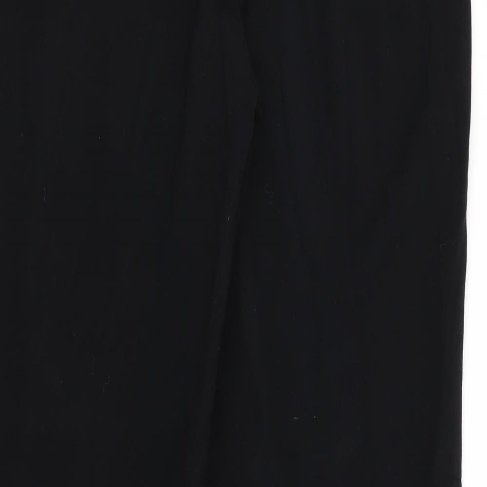 Marks & Spencer Womens Black Trousers Size 12 L28 in
