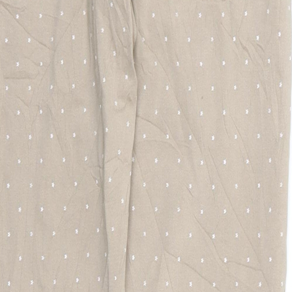 Preworn Womens Beige Trousers Size 24 in L25 in - Star Print
