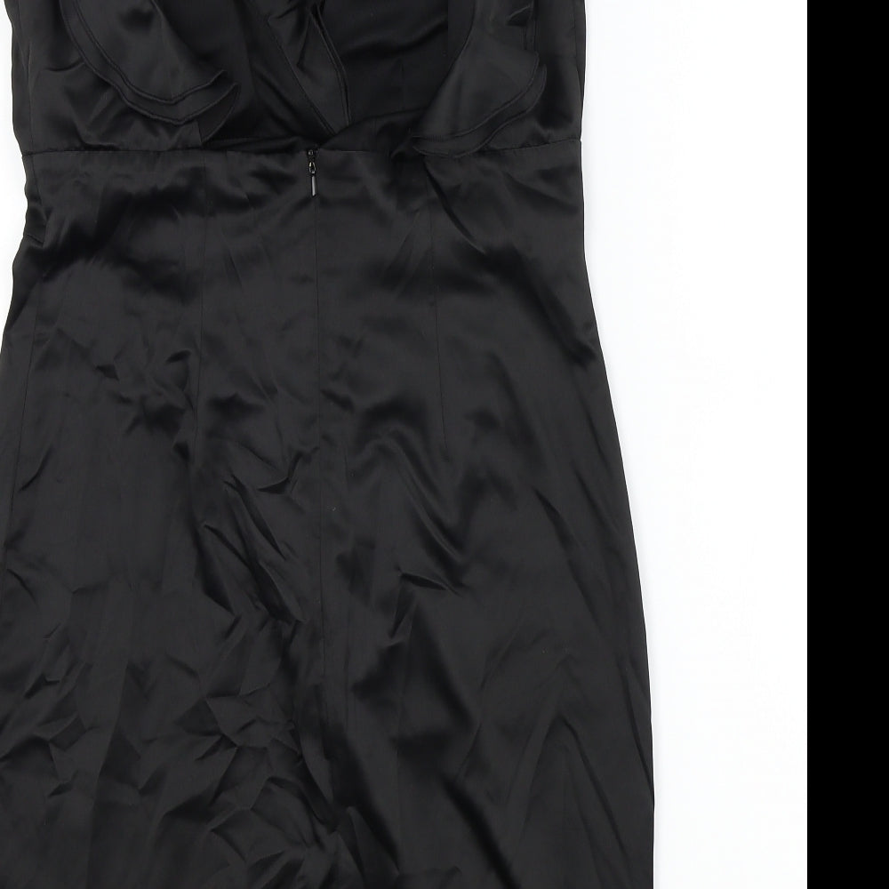 Debenhams Womens Black A-Line Size 12 - Frill Detail