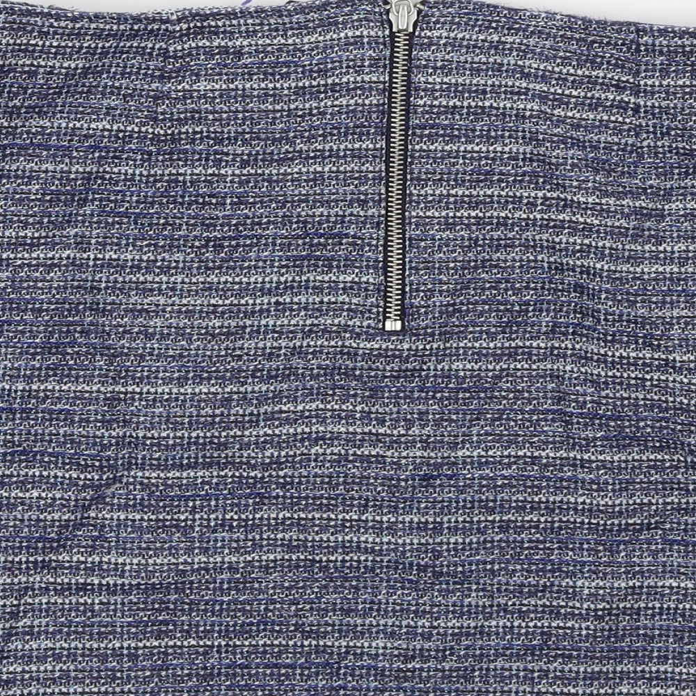 de.corp Womens Blue A-Line Skirt Size 8