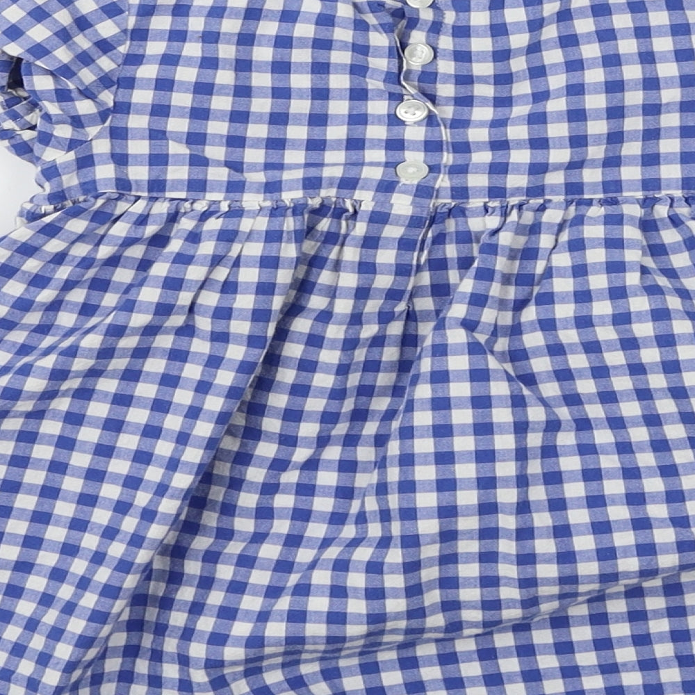 NEXT Girls Blue Check A-Line Size 2 Years
