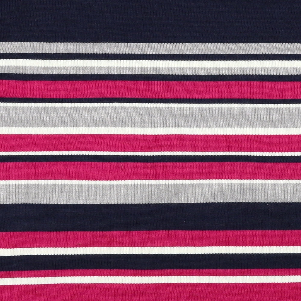 Bonmarché Womens Blue Striped Pullover Jumper Size S