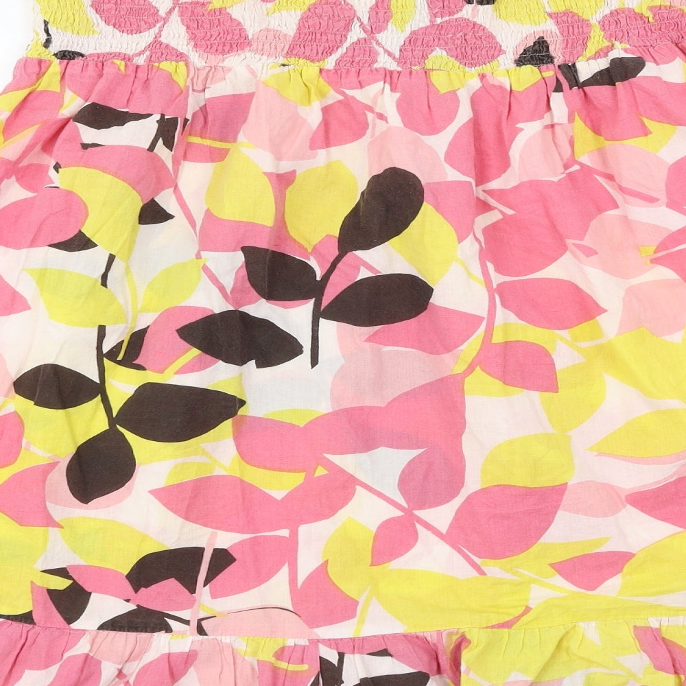Essential Style Womens Pink Floral A-Line Size 12