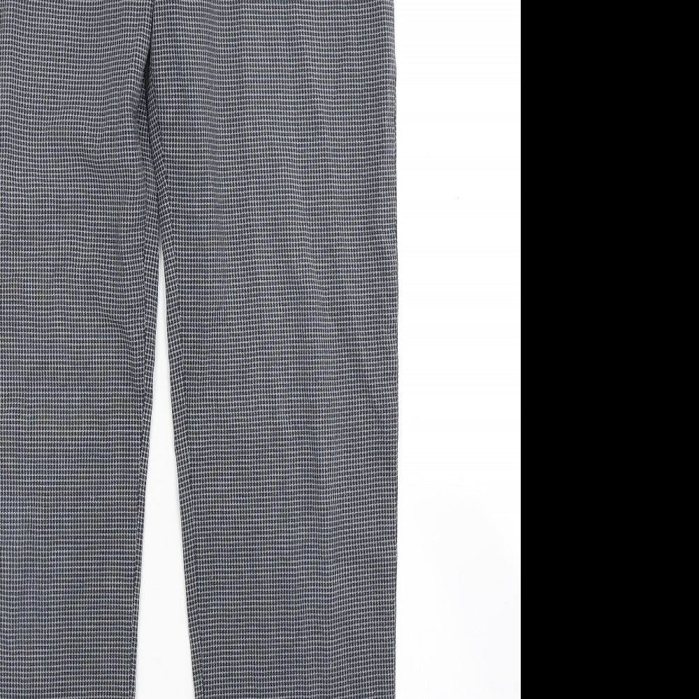 Green Lamb Womens Grey Check Trousers Size 10 L27 in