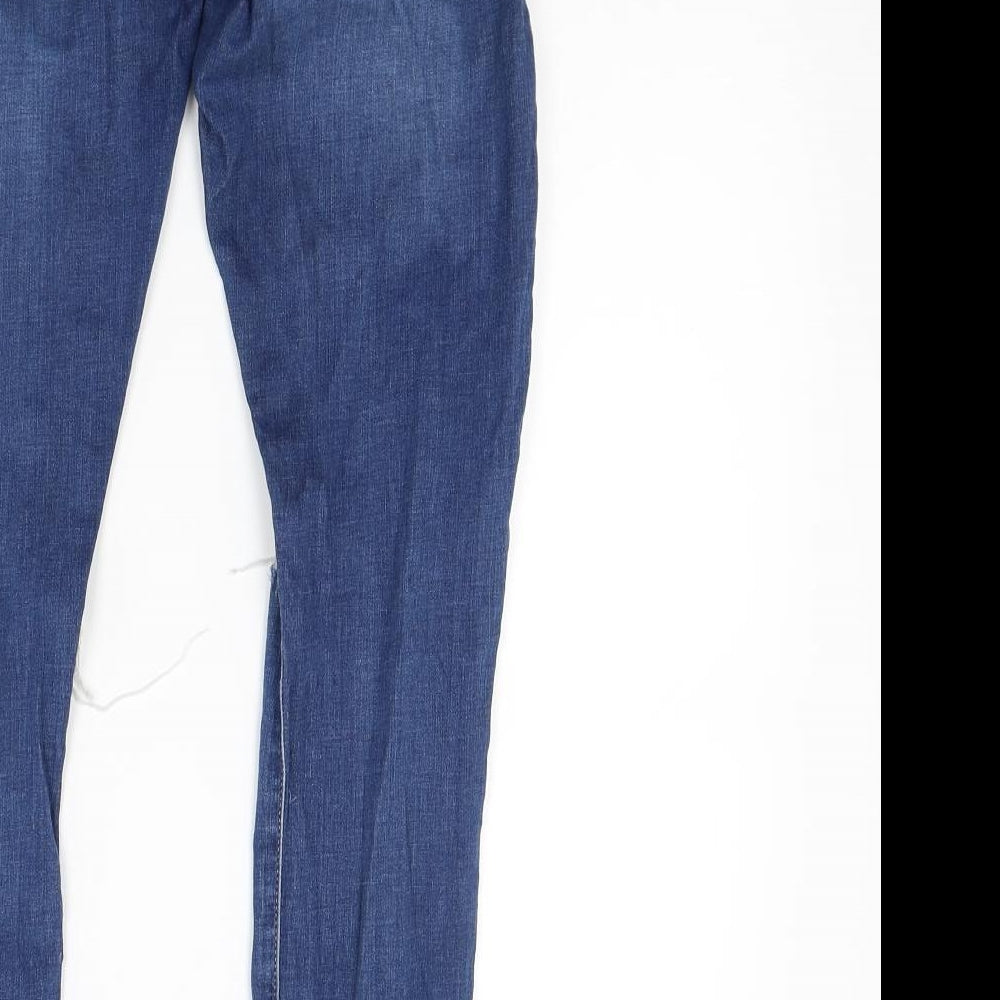 Topshop Womens Blue Denim Skinny Jeans Size 25 in L26 in