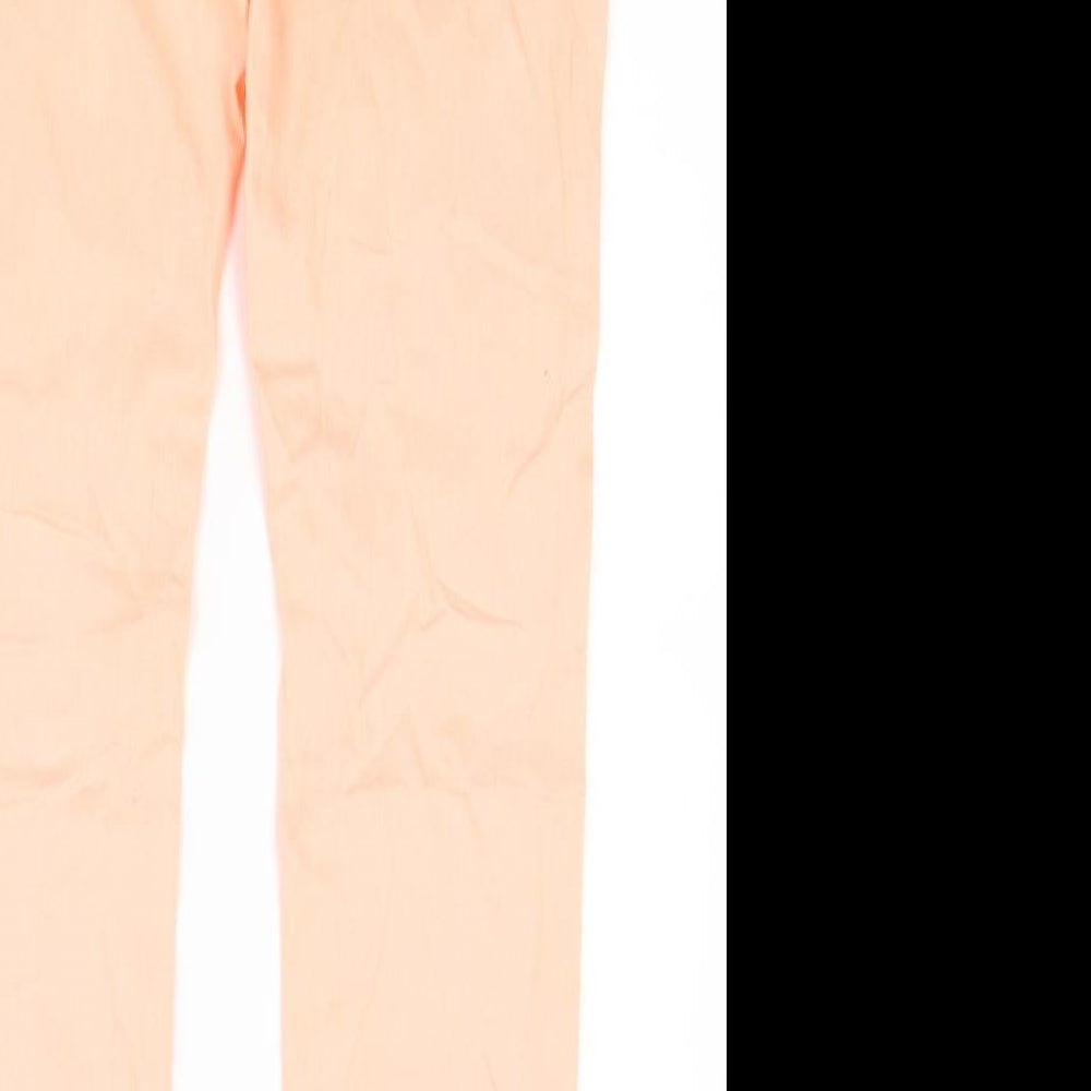Gina Womens Orange Denim Skinny Jeans Size 10 L28 in