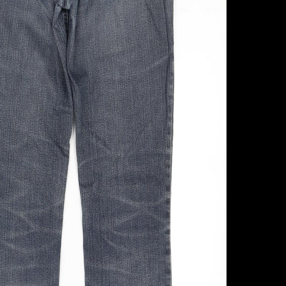 ZERRES Womens Blue Denim Straight Jeans Size 12 L28 in