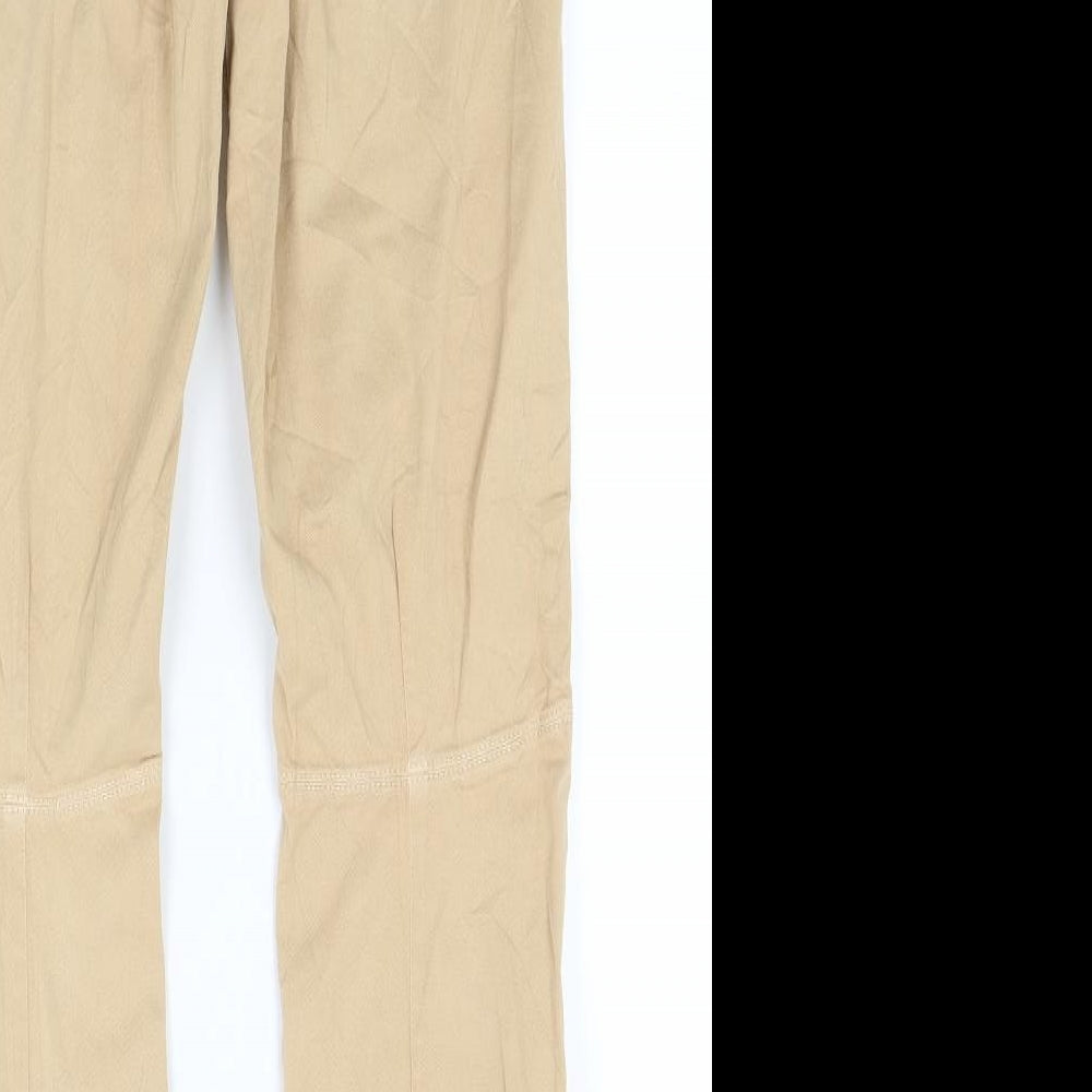Cambio Womens Beige Denim Straight Jeans Size 28 in L26 in - Butterfly print on legs