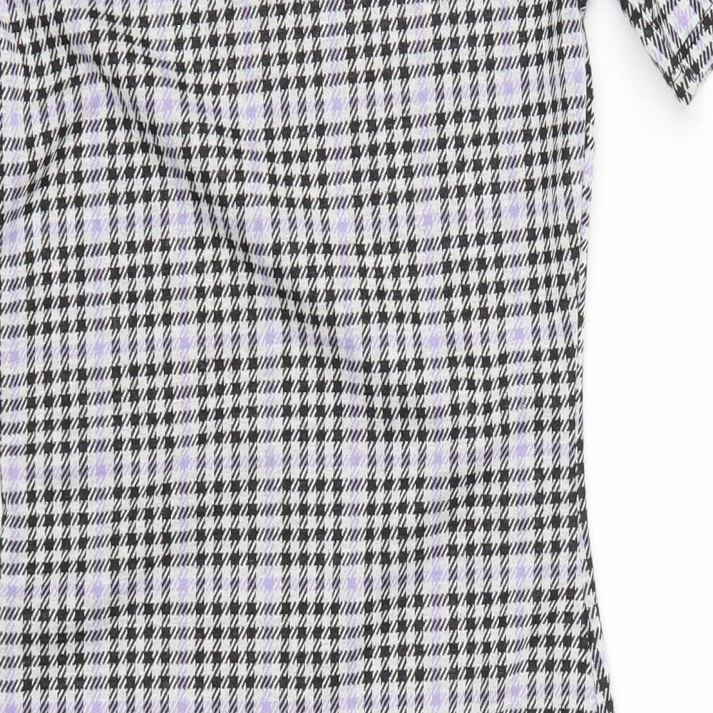 H&M Womens Purple Houndstooth Mini Size S