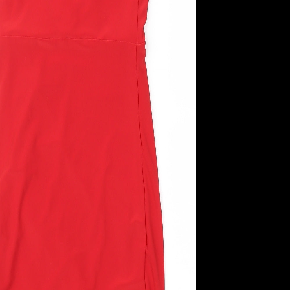 Pretty Little Thing Womens Red A-Line Size 4