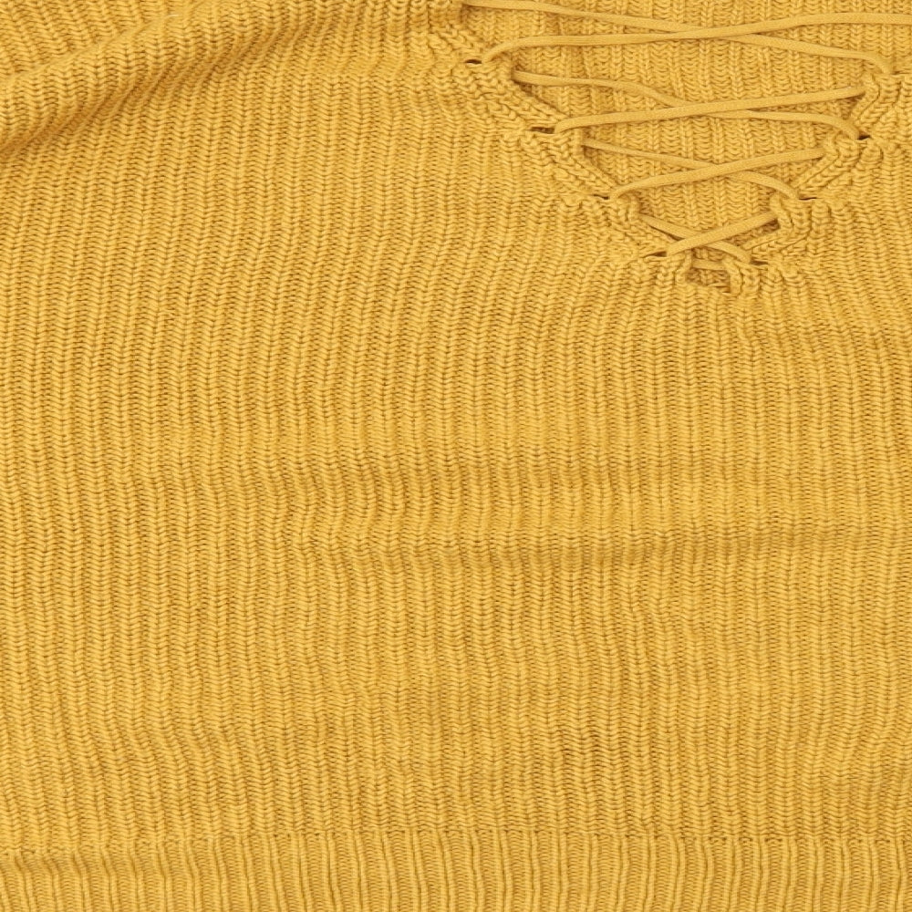 New Look Womens Yellow Pullover Jumper Size L
