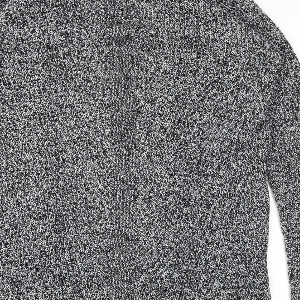 Easy Wear Womens Grey Cardigan Jumper Size S