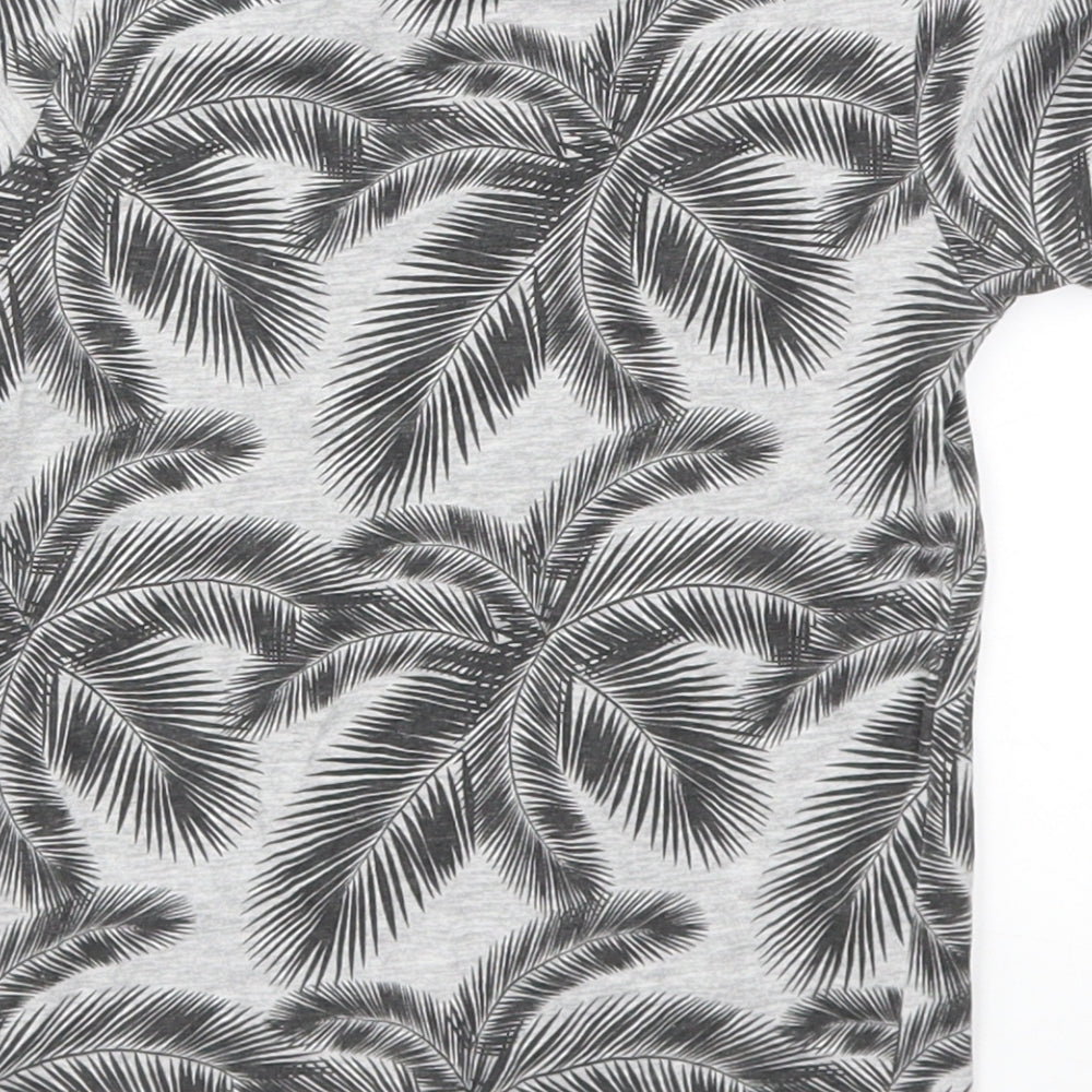 URBN DEPT Girls Grey Floral Basic T-Shirt Size 4 Years